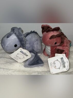 Bellzi Dragon Plush Lot NWT Wyveri & Mini Draggi Set